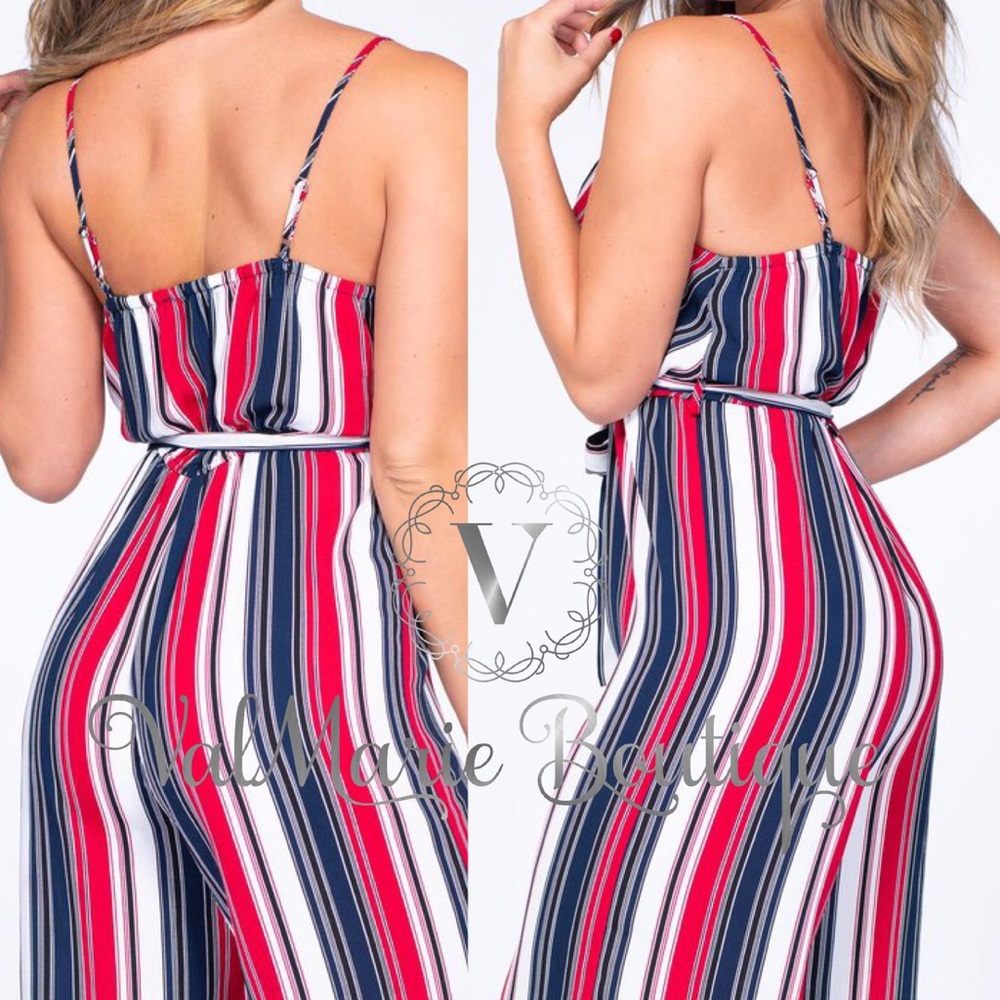 Patriotic Striped Jumpsuit - Picture 4 of 6